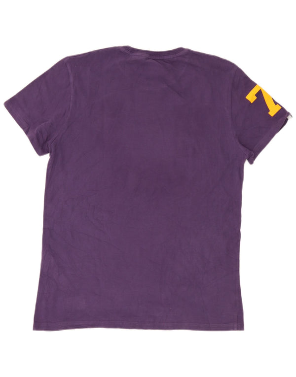Superdry Grafisk T-shirt top til mænd XL Lilla bomuld
