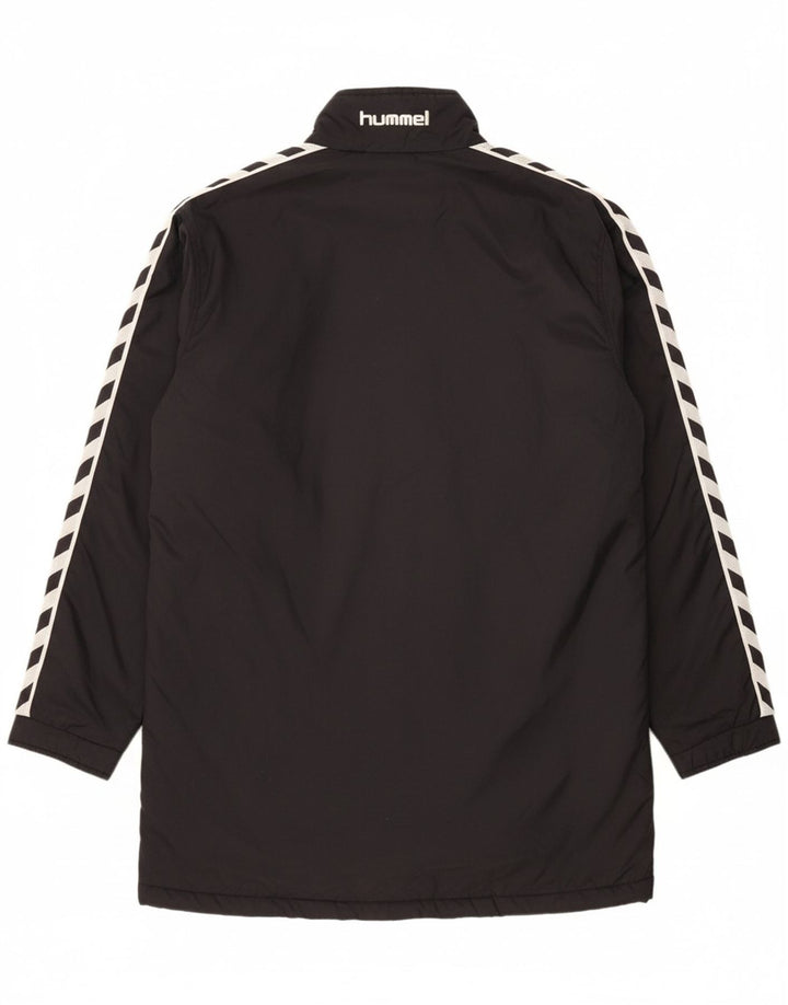 HUMMEL Mens Graphic Windbreaker Coat UK 42 XL Black Nylon