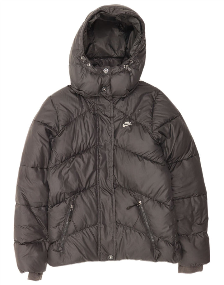 Nike polstret hættejakke til kvinder UK 8/10 Lille sort polyester