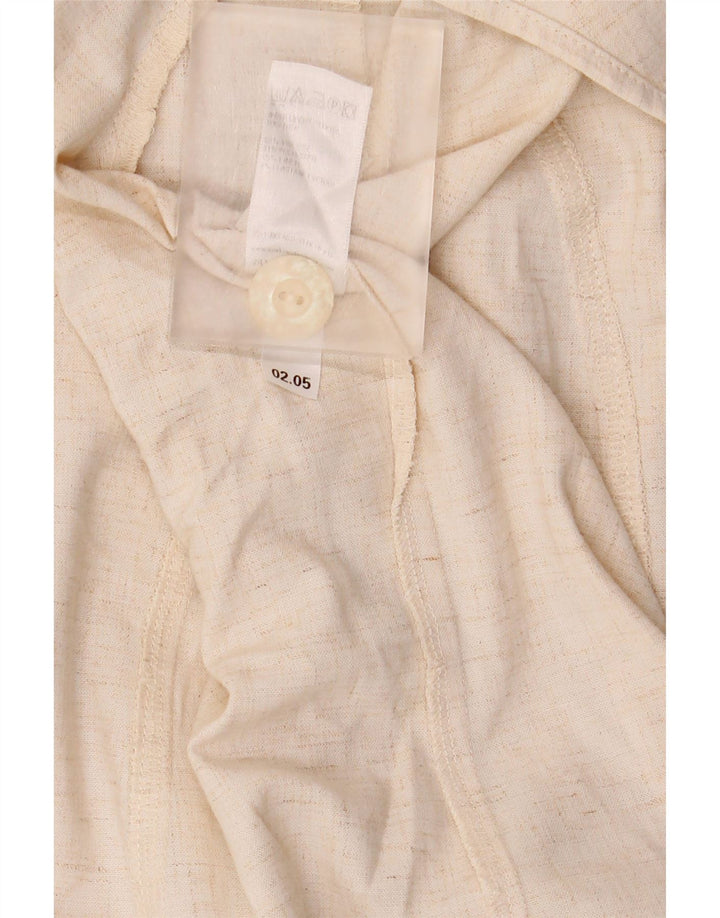 Marks & Spencer Dame 4-knaps blazerjakke UK 16 Large Beige Viscose