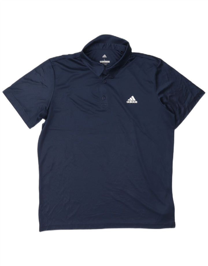 Adidas Herre Climalite Polo Shirt Large Navy Blue Polyester