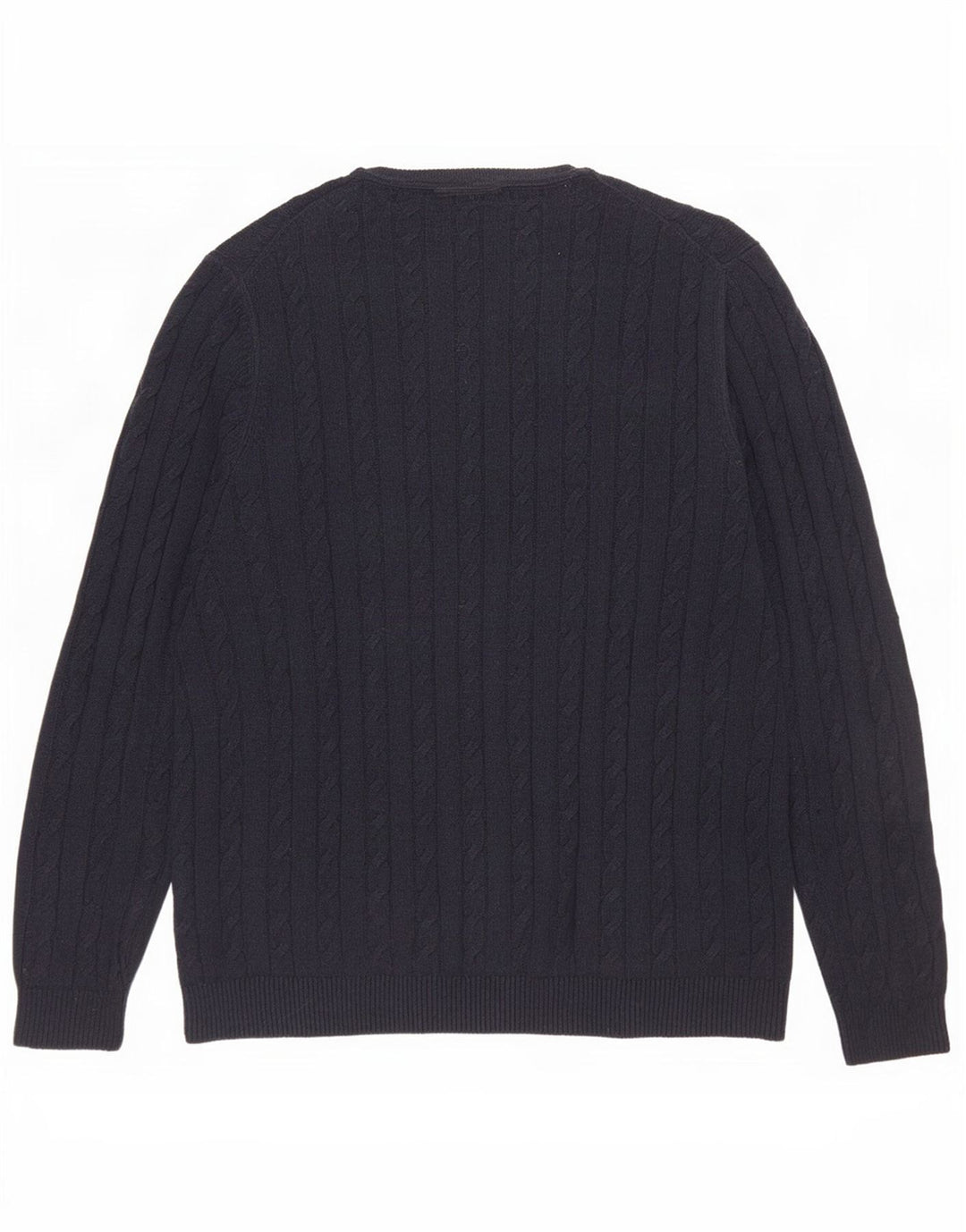 Lyle & Scott Herre sweater med rund hals, stor marineblå bomuld