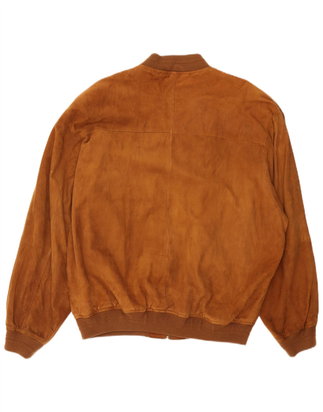 Gatsby Herre Ruskind Bomber Jacket UK 38 Medium Beige Læder