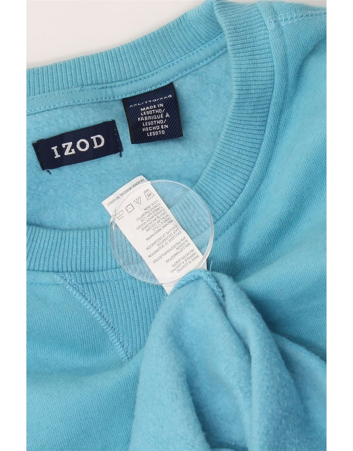IZOD Mens Sweatshirt Jumper 2XL Blue Cotton Vintage Izod and Second-Hand Izod from Messina Hembry 