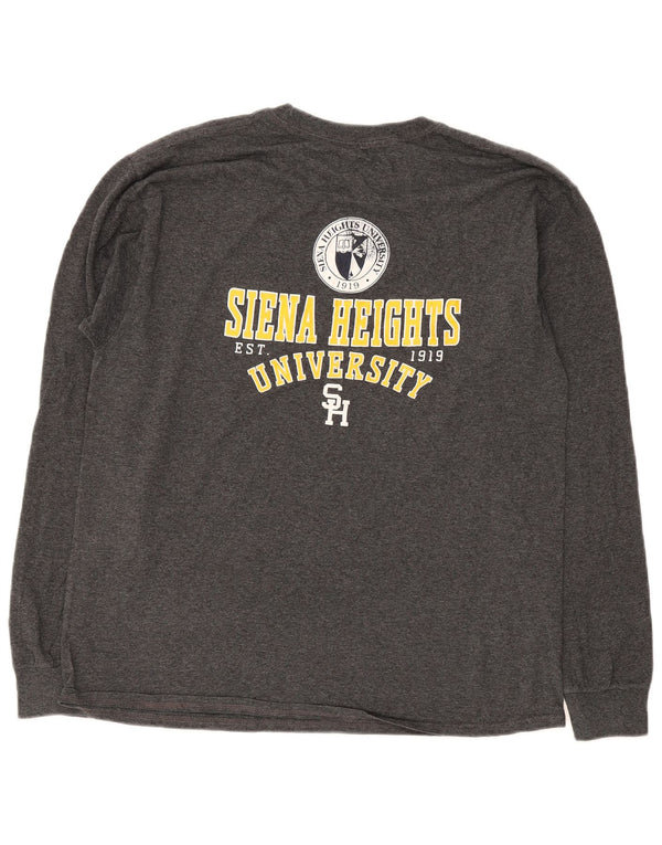 Champion Herre Siena Heights University Grafisk Top Langærmet Stor Grå