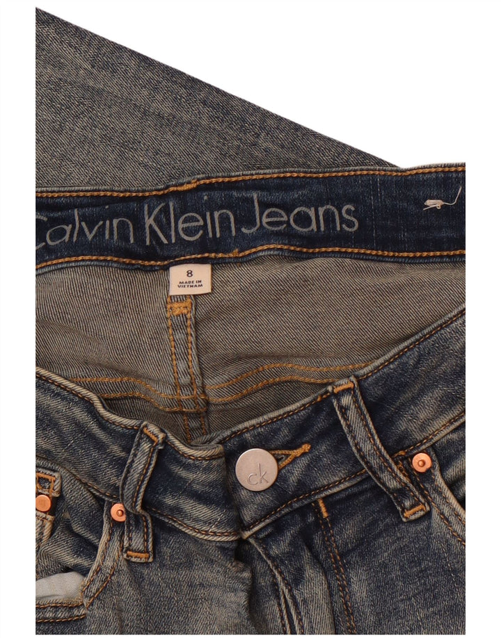 Calvin Klein Dame Slim Jeans US 8 Medium W30 L27 Blå