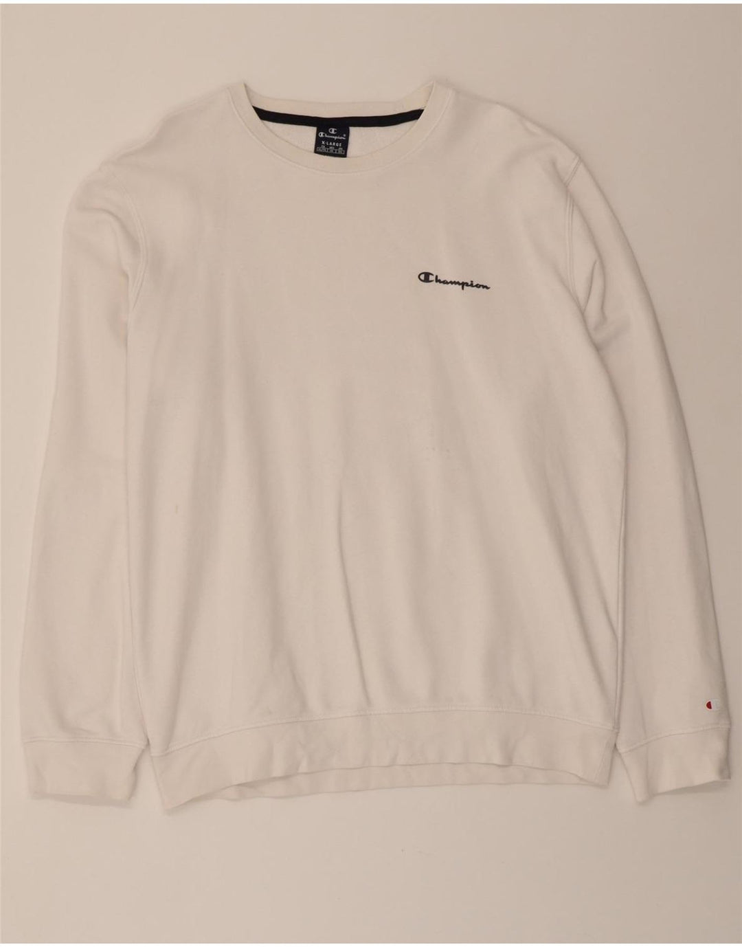 CHAMPION Mens Sweatshirt Jumper XL White Cotton Vintage Champion and Second-Hand Champion from Messina Hembry 