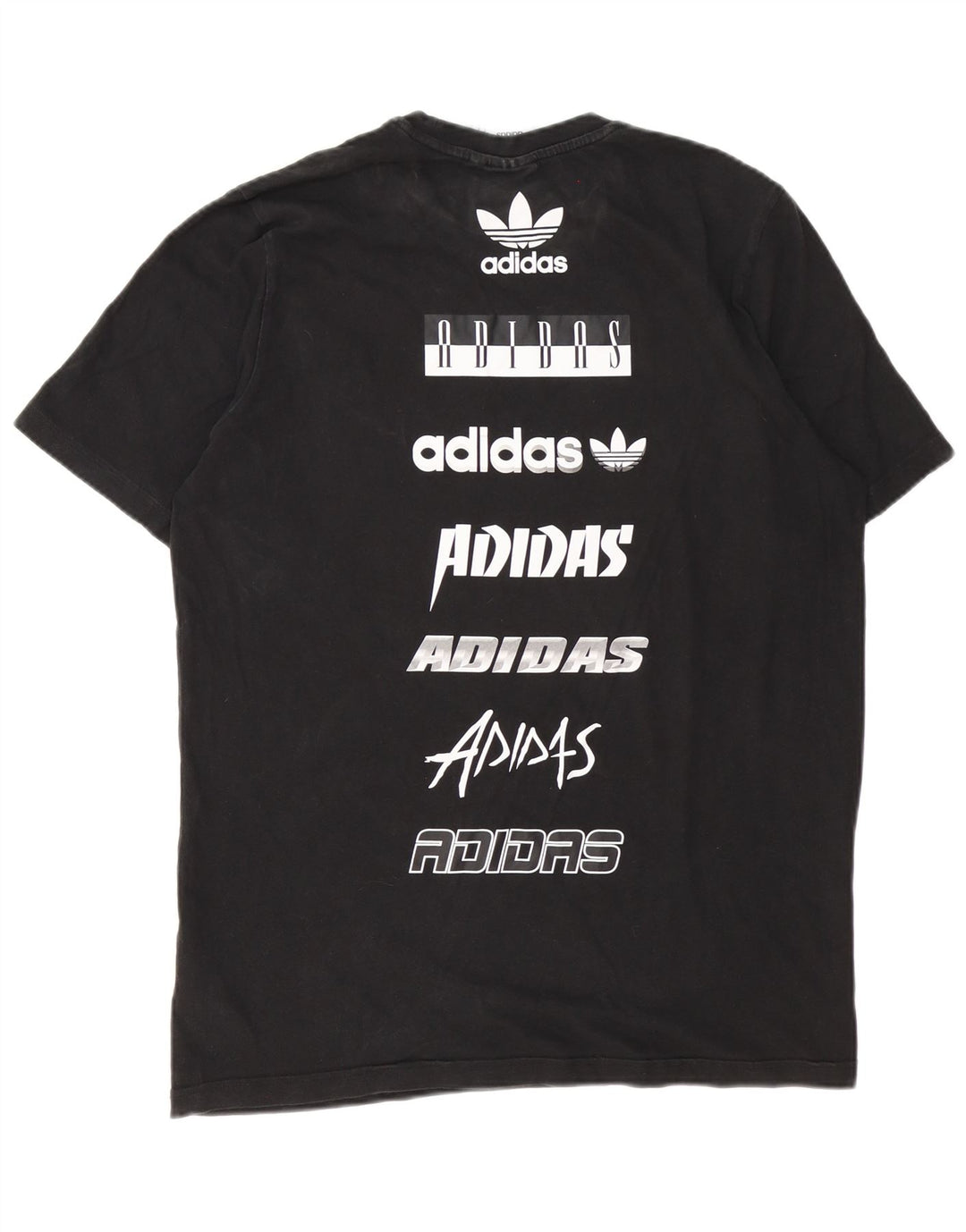 Adidas Grafisk T-shirt top til mænd, stor sort bomuld