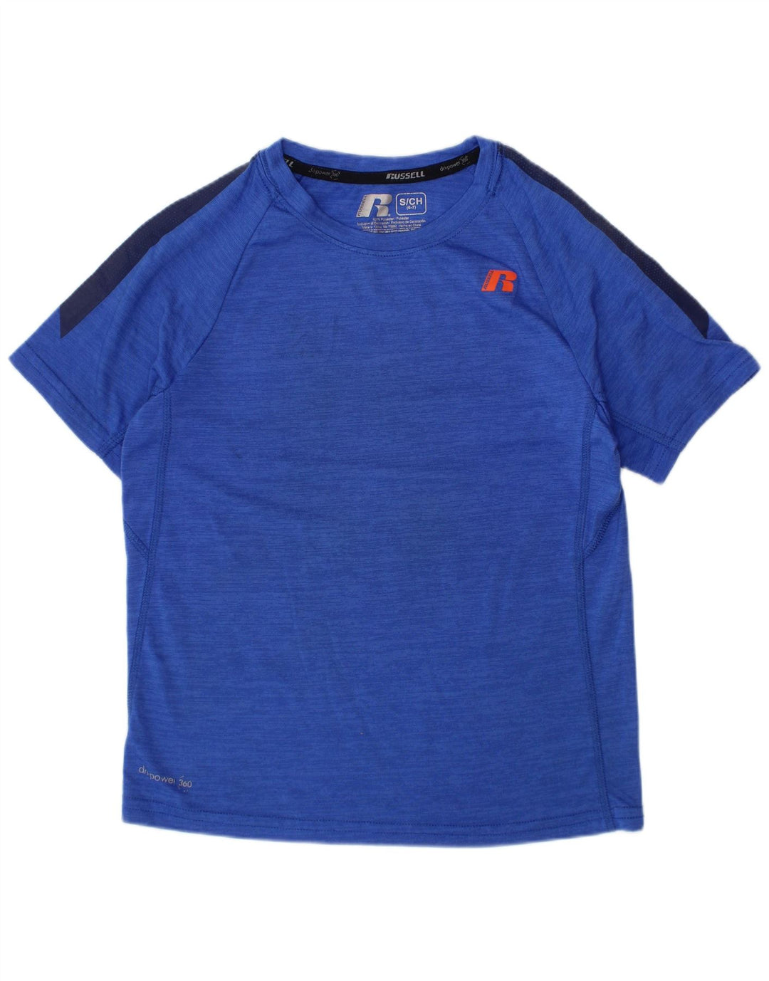 Russell Athletic Boys Dri-Power T-Shirt Top 6-7 år Lille Blå