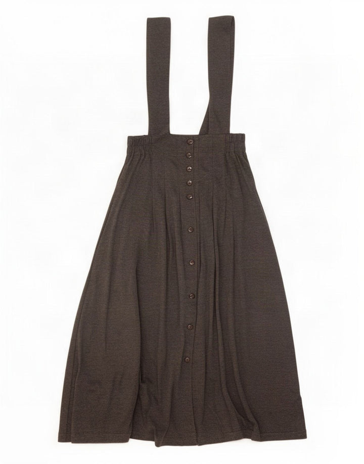 Vintage Dame Pinafore Skirt UK 12 Medium W28 Grå Polyester