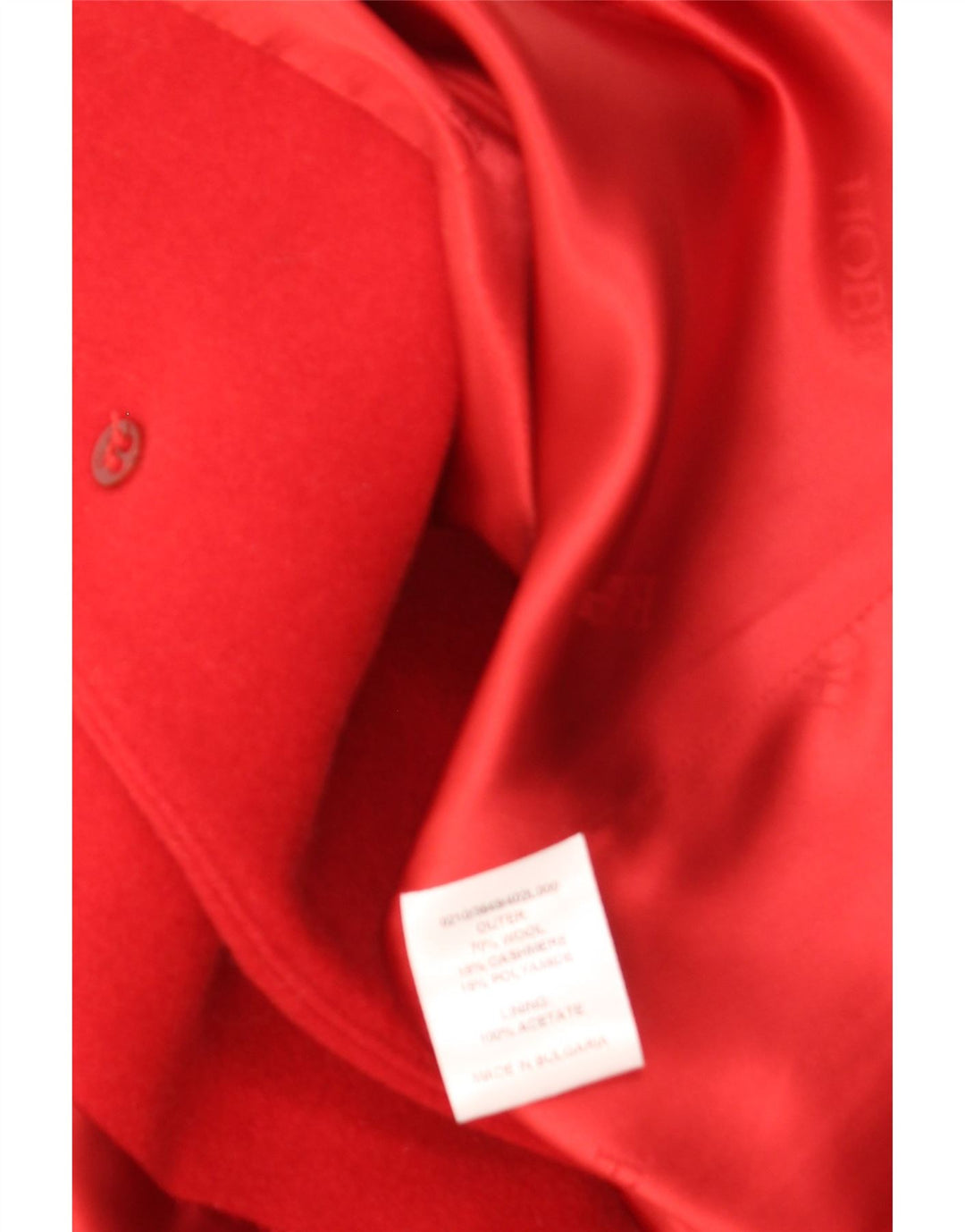HOBBS Dame Overfrakke UK 12 Medium Rød Uld