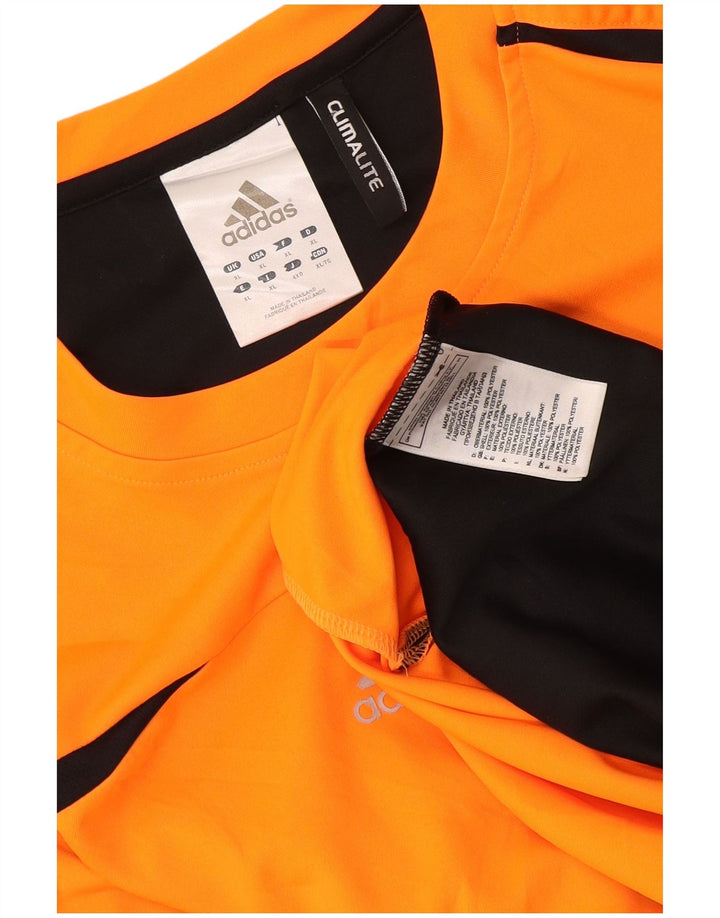 Adidas Herre Climalite Vest Top XL Orange Colourblock Polyester
