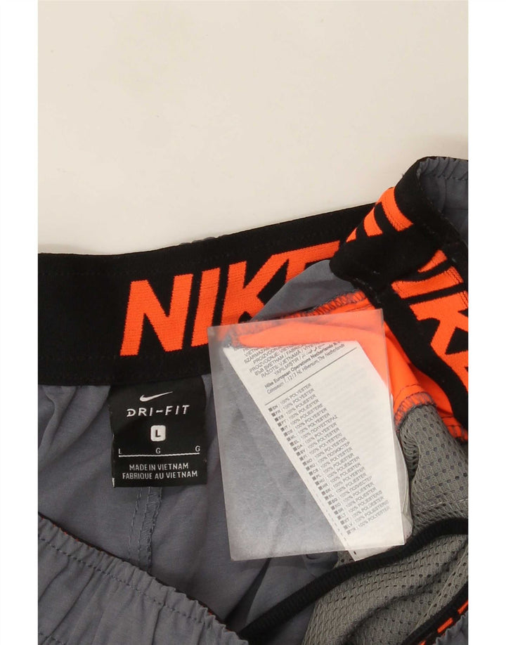 Nike Herre Dri Fit Sportshorts Store Grå Colourblock Polyester