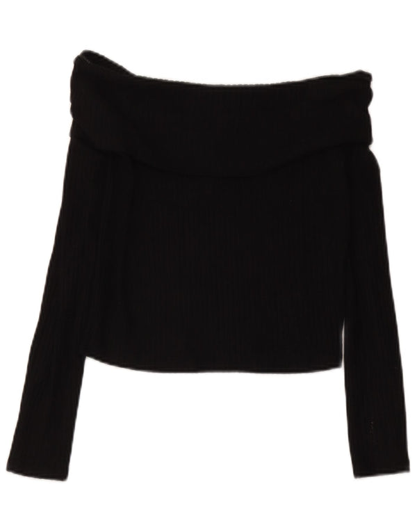 Marks & Spencer Girls Crop Off Shoulder Top 13-14 år Sort Viscose