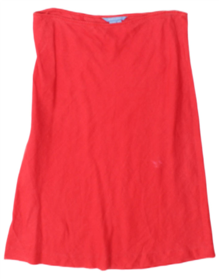 Zara Dame A-Line nederdel Medium W28 Rød Ramie