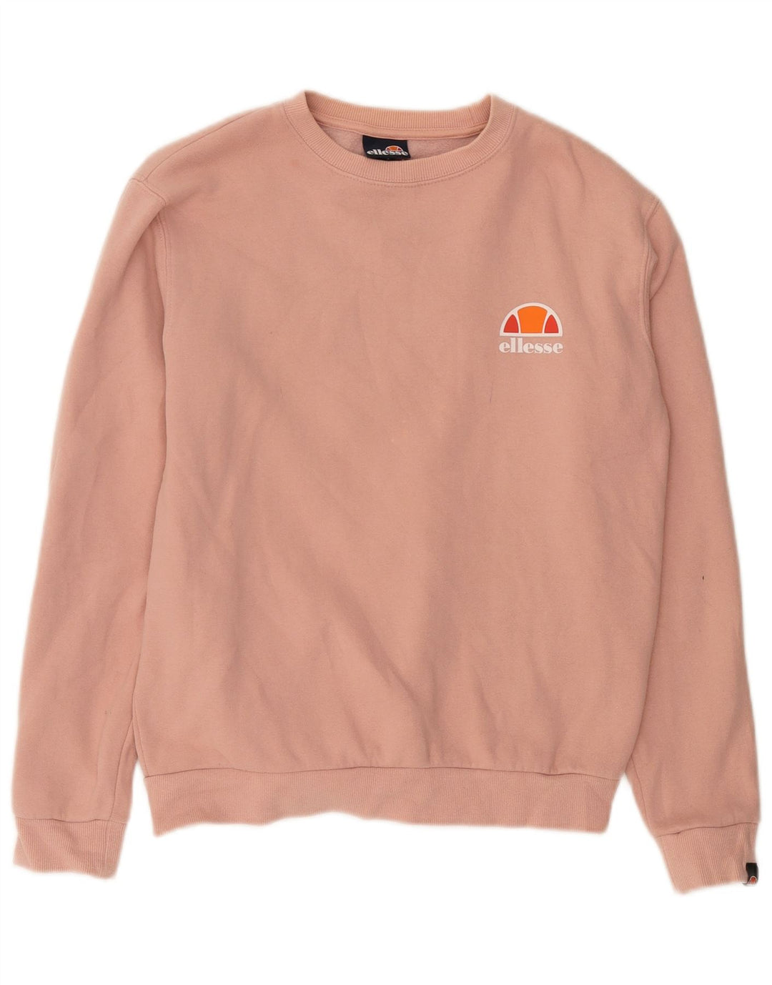 Ellesse Womens Oversized Sweatshirt Jumper UK 10 Small Pink Bomuld