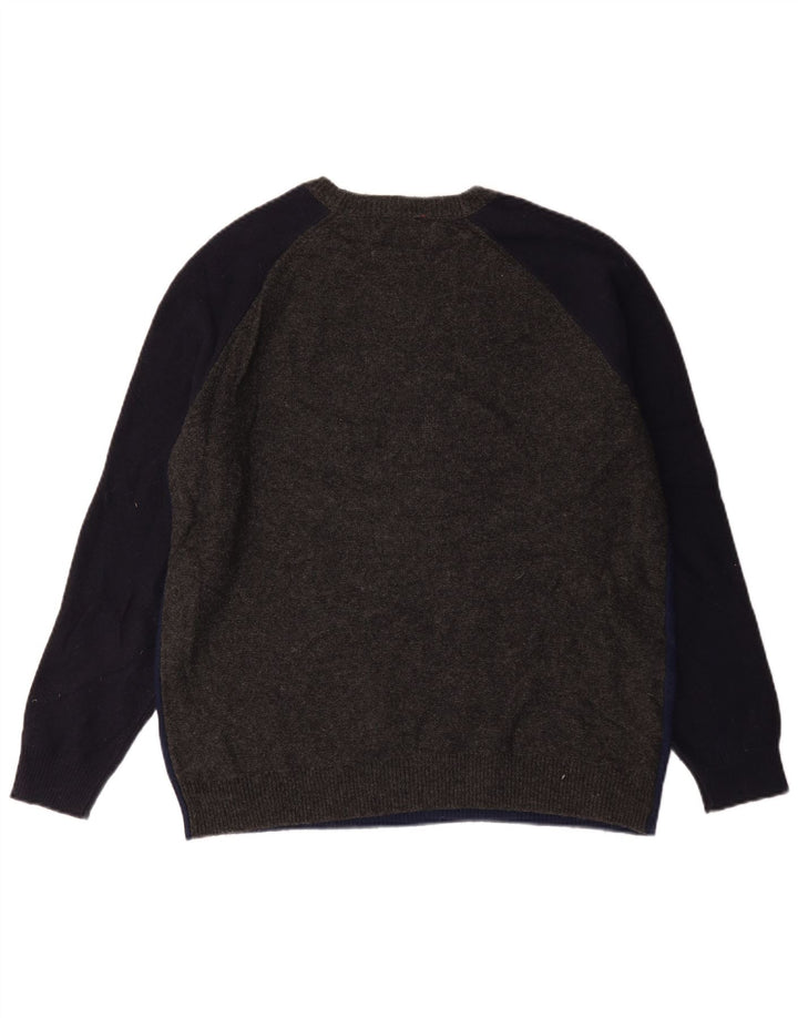 Marks & Spencer Herre sweater med rund hals, stor marineblå farveblok