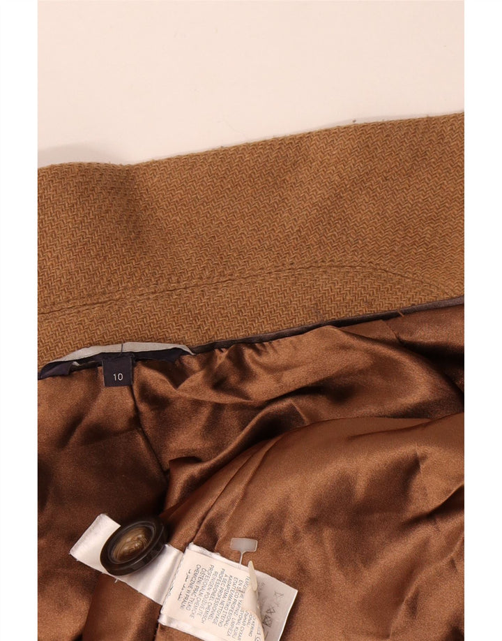 Marks & Spencer Dame Oversized Overfrakke UK 10 Small Beige Uld
