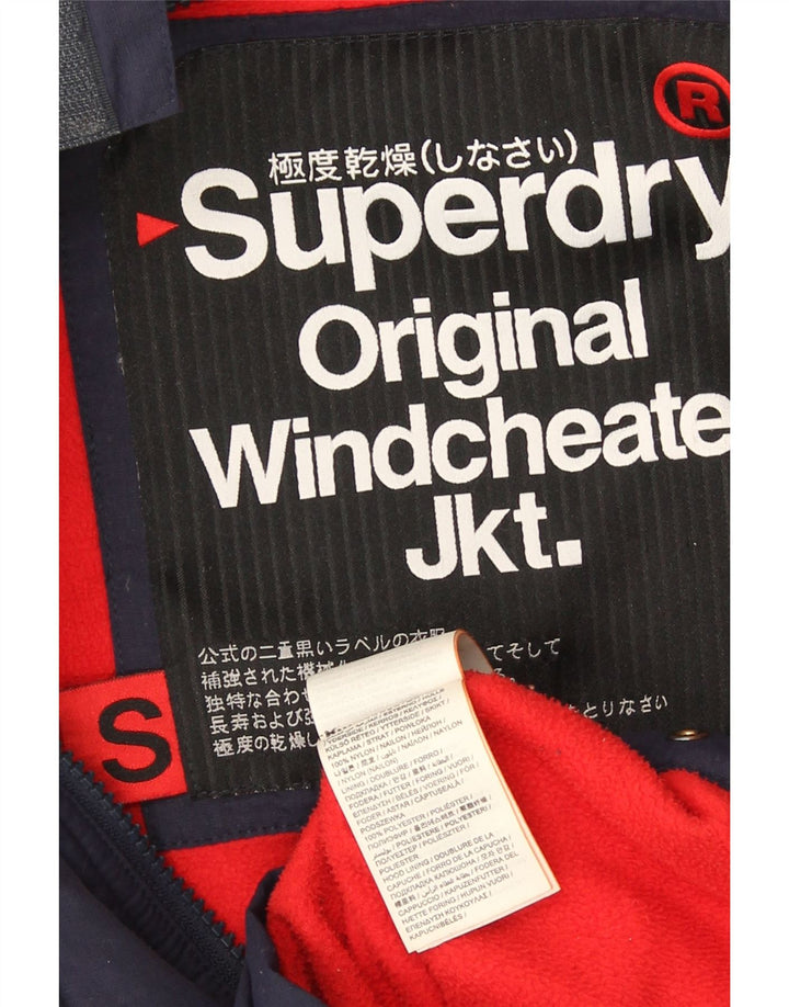 Superdry Herre grafisk vindjakke UK 36 Small Navy Blue