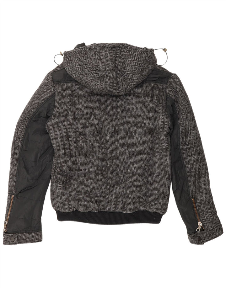 X-Cape Herre hættepolstret jakke UK 42 XL Grå sildebens virgin uld