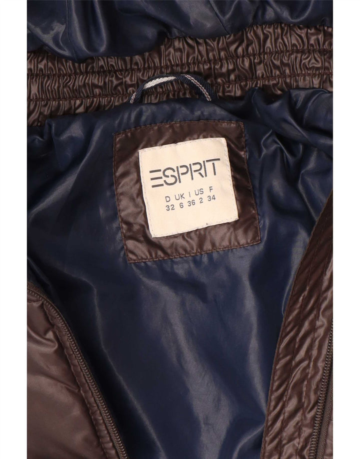 Esprit Polstret hættejakke til kvinder UK 6 XS Brun