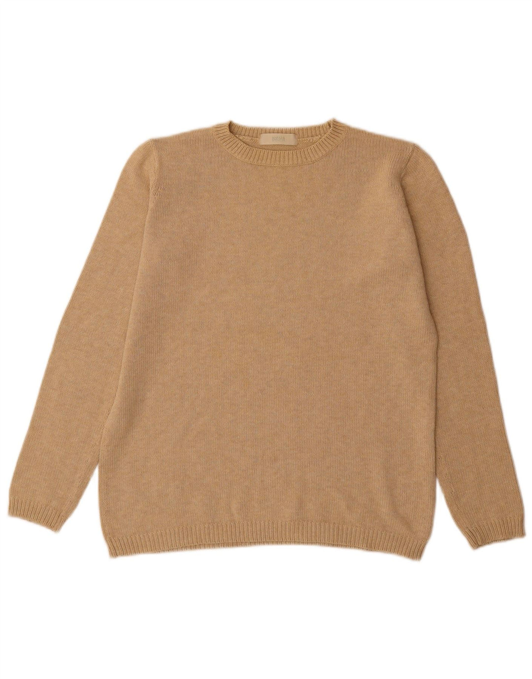 Marks & Spencer Dame Oversized Boat Neck Jumper Sweater UK 10 Small Beige