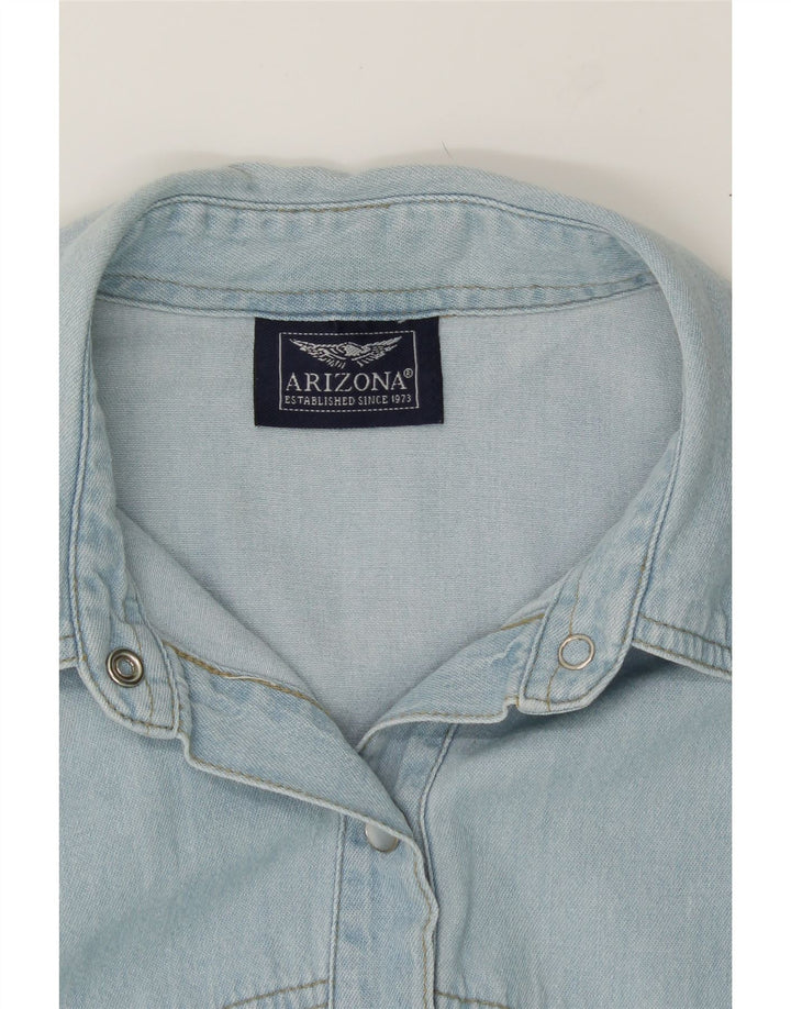 ARIZONA Womens Denim Shirt UK 16 Large Blue Cotton Vintage Arizona and Second-Hand Arizona from Messina Hembry 