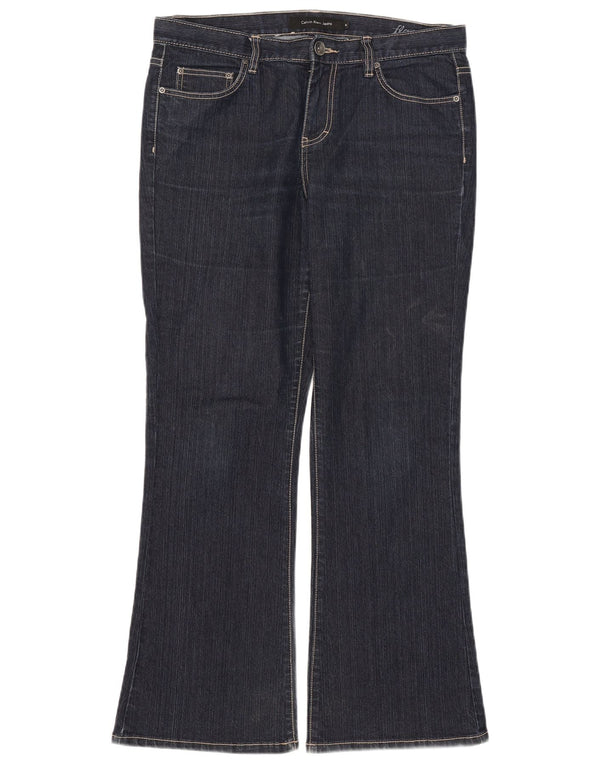 Calvin Klein Dame Flared Jeans US 10 Large W33 L29 Navy Blue Bomuld
