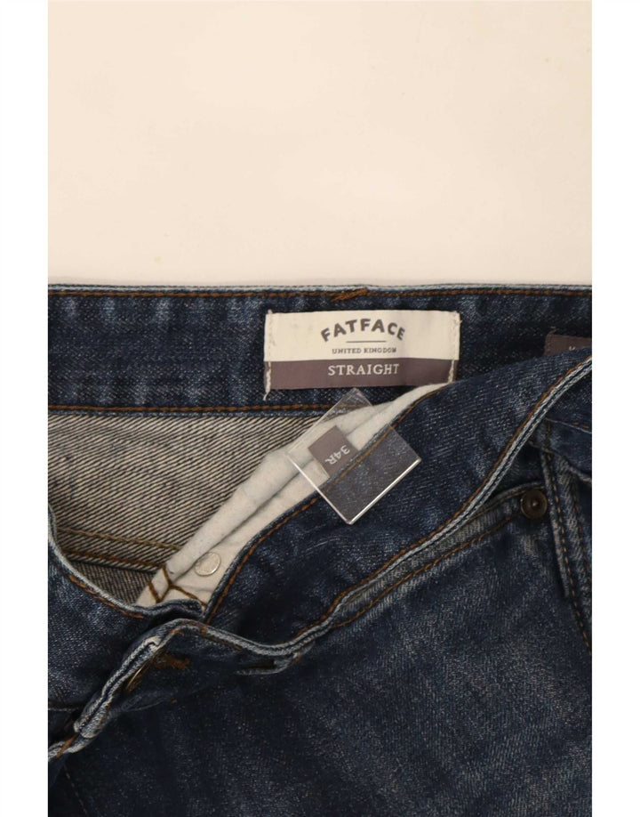 Fat Face Herre Straight Jeans W34 L30 Blå Bomuld