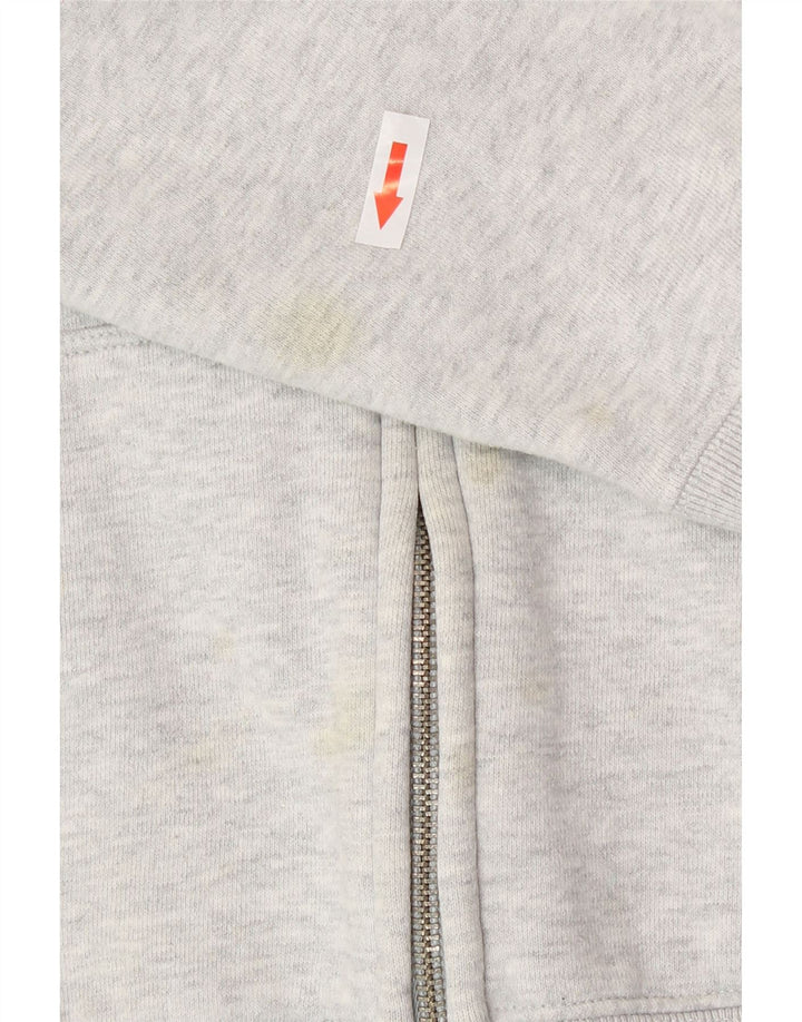 Gap Dame Grafisk Hættetrøje Sweater med lynlås Stor Grå Bomuld