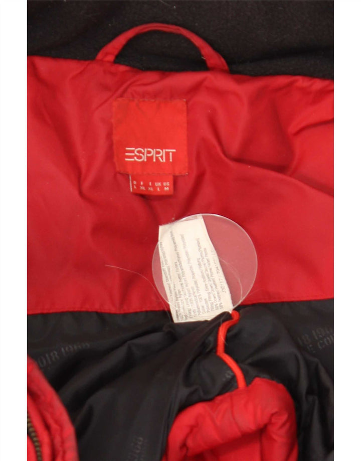 Esprit Herre Polstret Jakke UK 40 Stor Rød Nylon