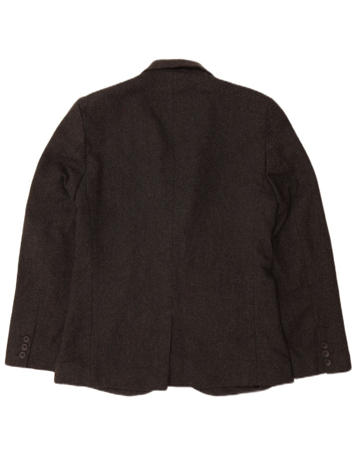 French Connection Herre 3 Button Blazer Jacket UK 40 Large Grå Polyester