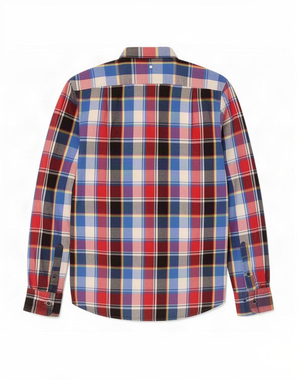 Superdry Flanelskjorte til mænd 2XL flerfarvet ternet bomuld