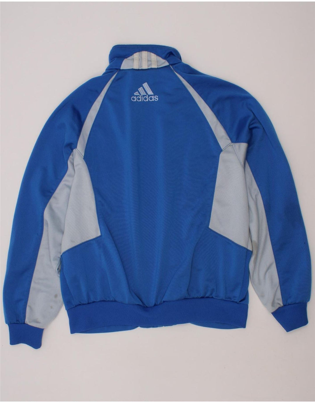 ADIDAS Boys Tracksuit Top Jacket 9-10 Years Blue Colourblock Polyester Vintage Adidas and Second-Hand Adidas from Messina Hembry 