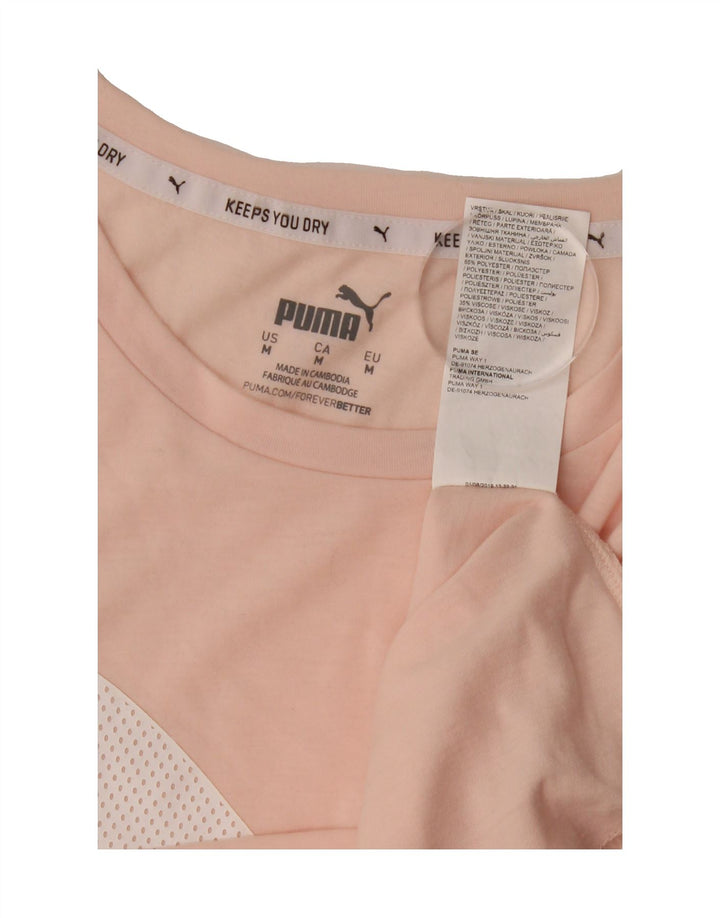 PUMA Womens Graphic T-Shirt Top UK 14 Medium Pink Polyester Vintage Puma and Second-Hand Puma from Messina Hembry 