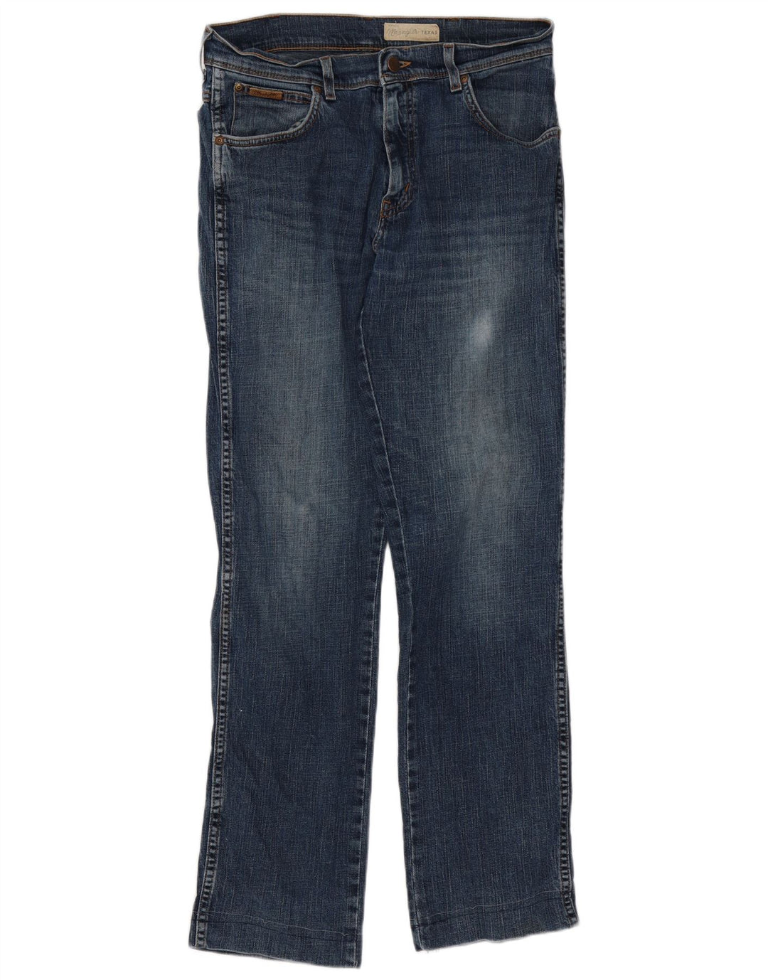 Wrangler Herre Texas Straight Jeans W32 L34 Blå Bomuld