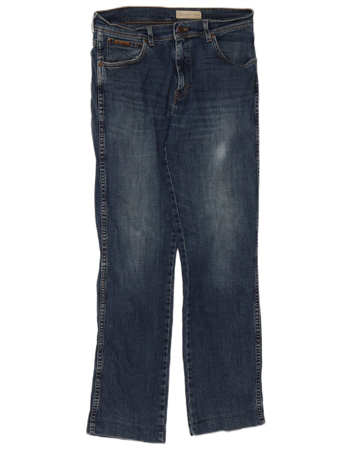 Wrangler Herre Texas Straight Jeans W32 L34 Blå Bomuld