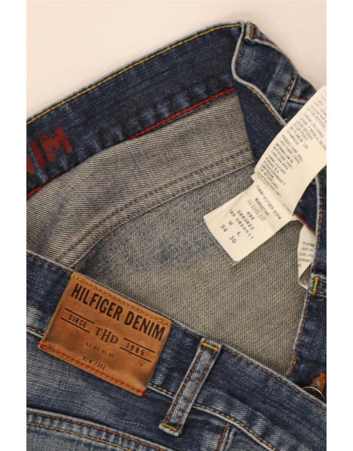 Tommy Hilfiger Herre Cropped Straight Jeans W34 L26 Blå