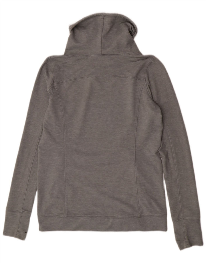 Under Armour Dame Roll Neck Sweatshirt Jumper UK 14 Medium Grey Flecked