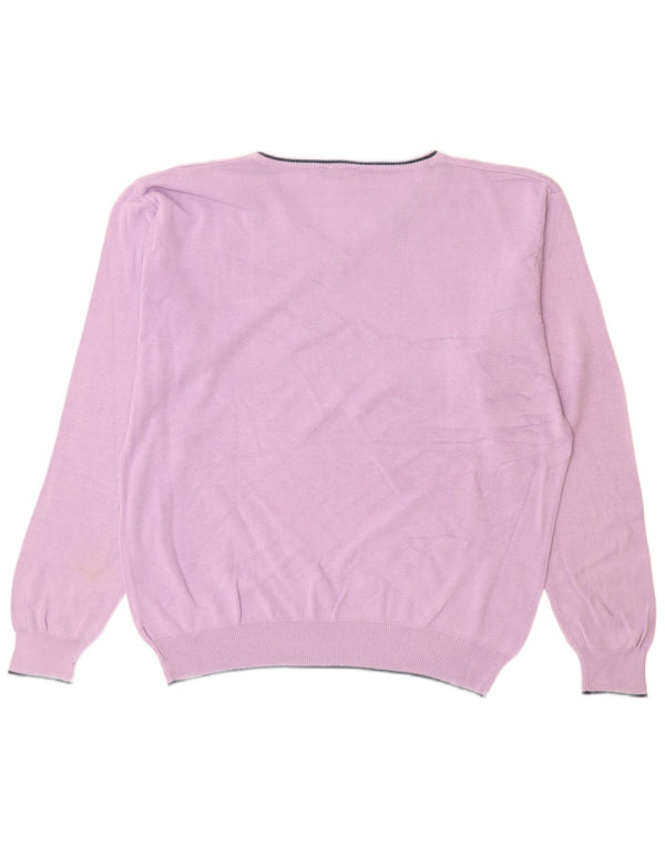 Lotto Herre V-hals sweater XL Lilla bomuld