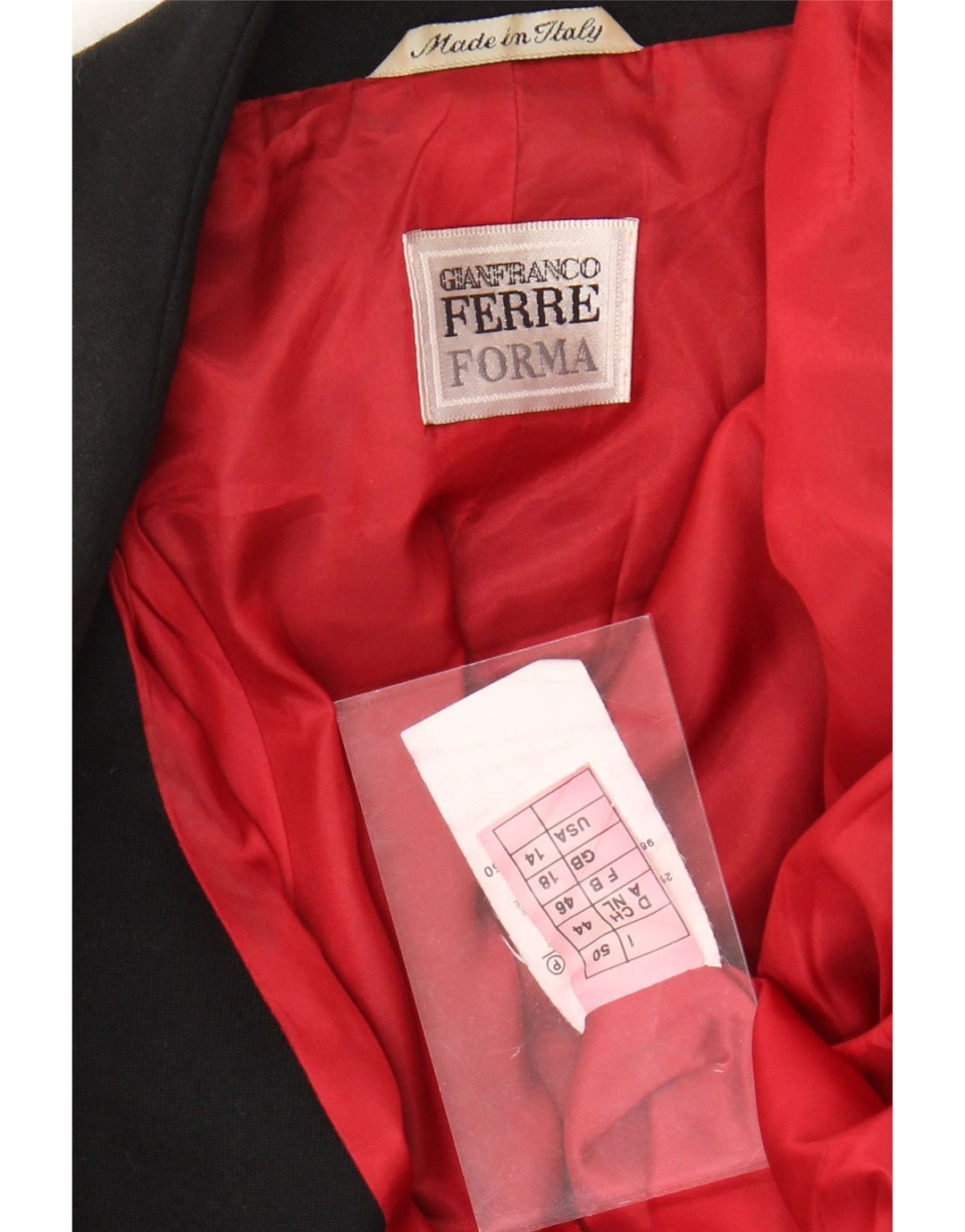 GIANFRANCO FERRE Kvinder Utility Jacket UK 18 XL Sort Uld
