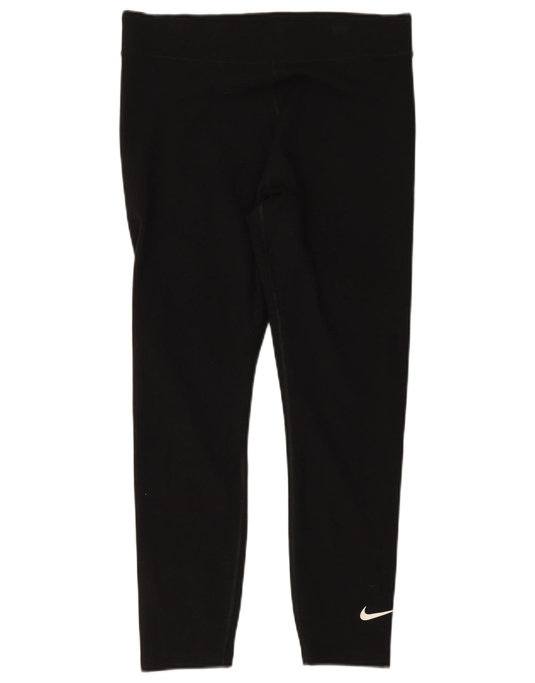 NIKE Dame Leggings UK 14 Stor sort bomuld