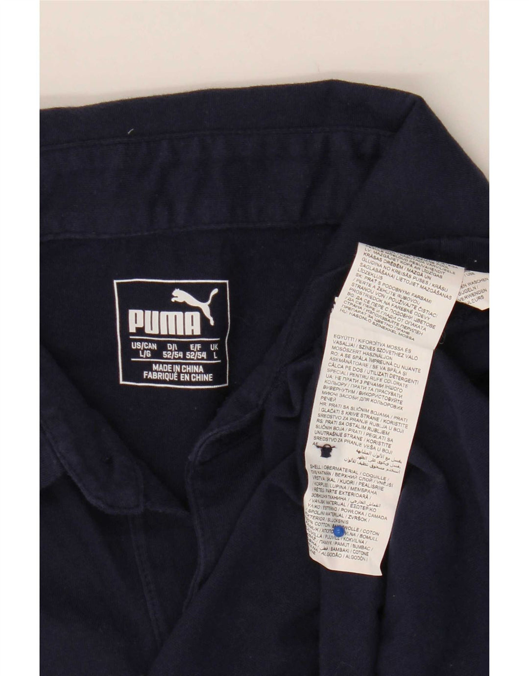 Puma Herre grafisk poloshirt Stor marineblå bomuld