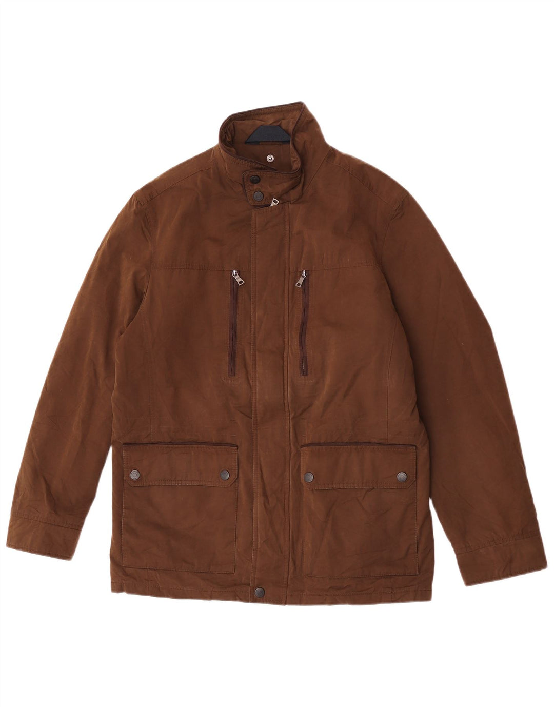 Marks & Spencer Herre Utility Jacket UK 38 Medium Brown Bomuld