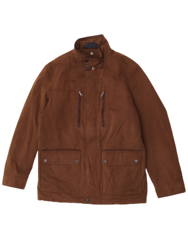 Marks & Spencer Herre Utility Jacket UK 38 Medium Brown Bomuld
