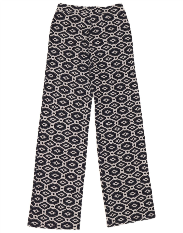 Zara Damebukser med brede ben Medium W28 L30 Marineblå Geometrisk