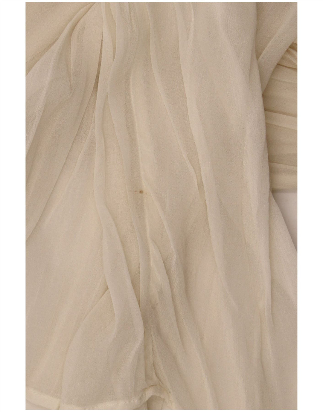 Zara Dame Oversized se Gennem Langærmet Bluse Top UK 10 Small Beige