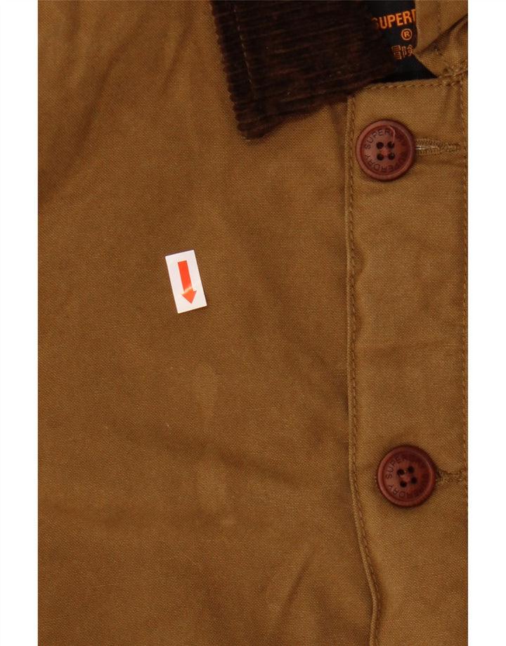 Superdry Windbreaker Jacket til mænd UK 36 Lille brun polyester