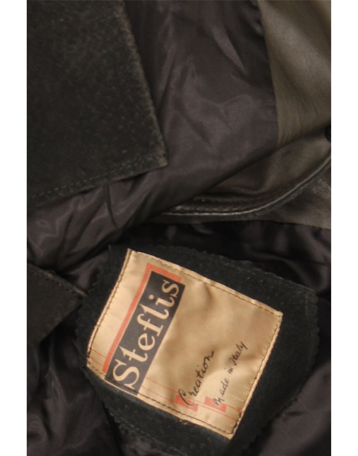 Vintage herre 3-knaps ruskind blazerjakke UK 38 Medium Black