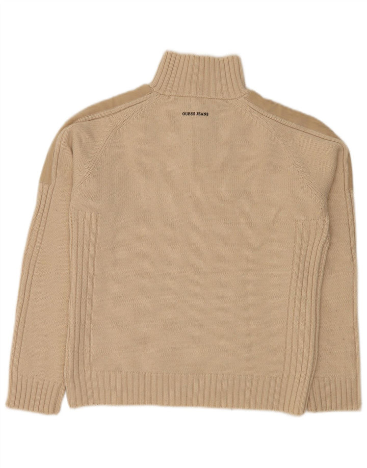 GUESS Herre Zip Neck Sweater XL Beige